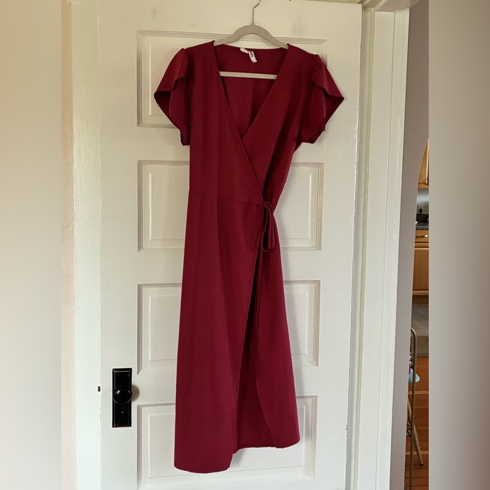 Lovely Red Wrap Dress